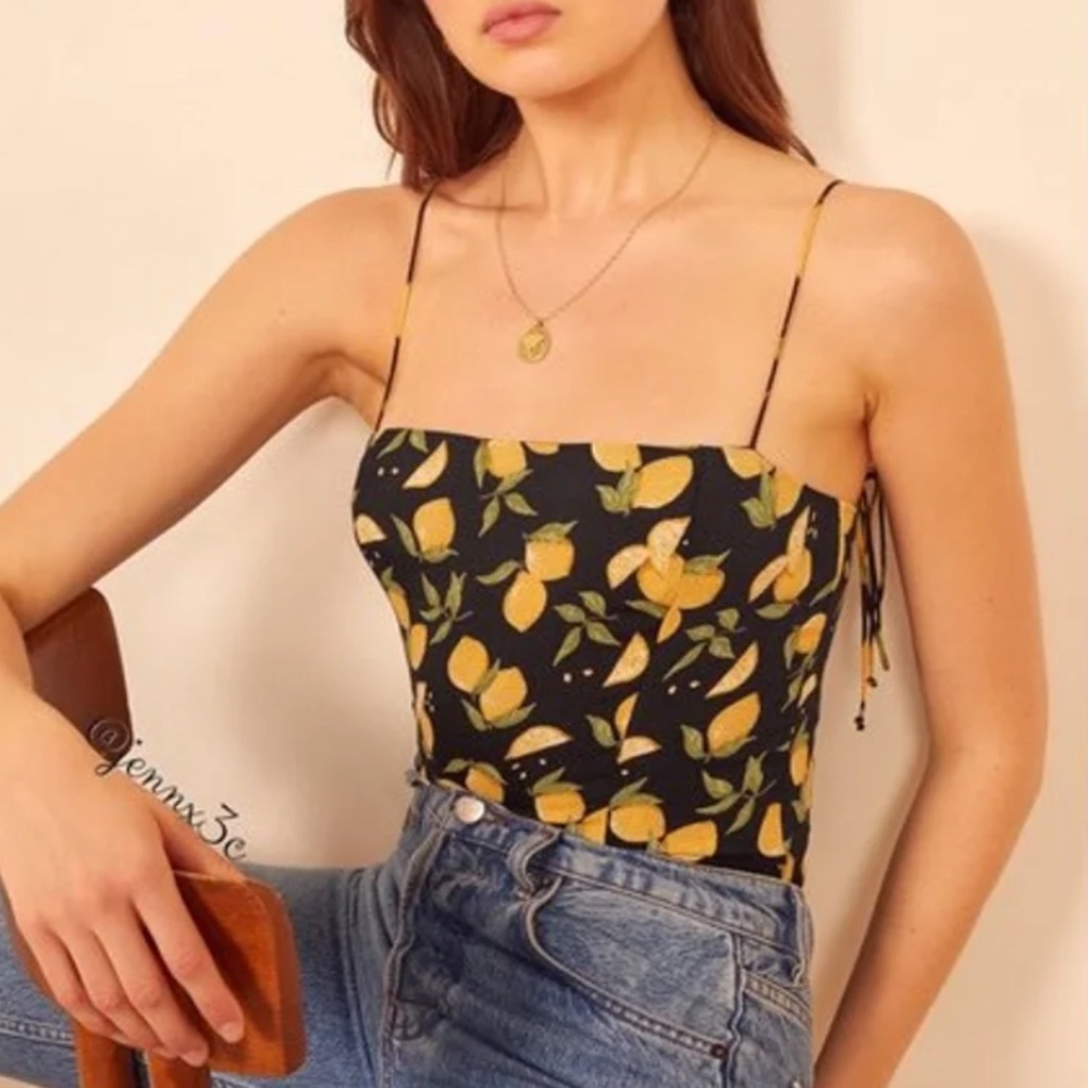 Reformation Meyer Top in Lemon Drop (S)